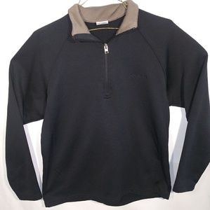 Columbia Black/Tan Quarter Zip Active Sweater